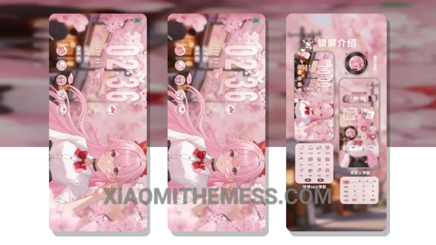 Gentle Cherry Blossom Breeze MIUI Themes for Xiaomi and Redmi Devices