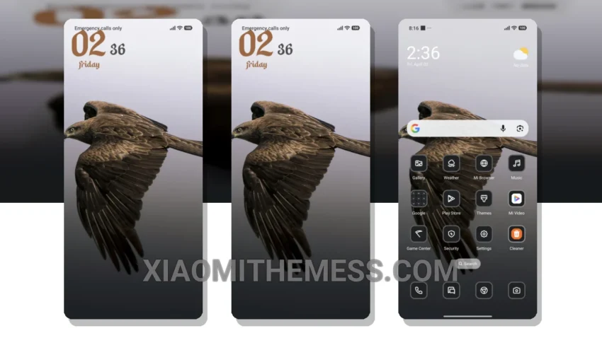 Golden Eagle: A Minimal, Pastel Xiaomi Theme