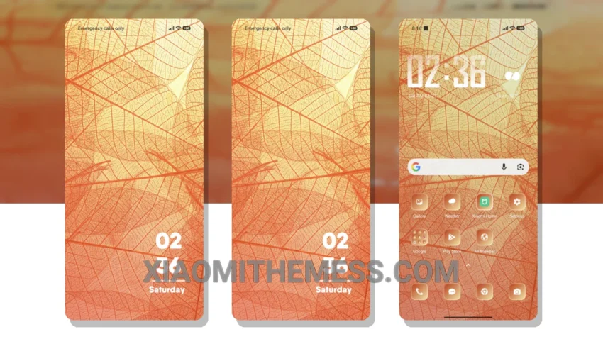 Xiaomi with the Stunning Leaf Veins HyperOS Theme