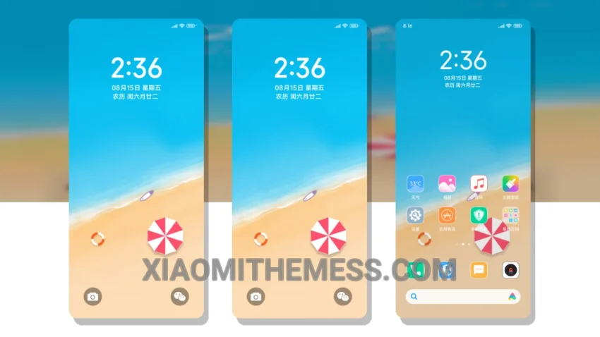 Coastal Blue Promise HyperOS Theme for Xiaomi and Redmi Phones