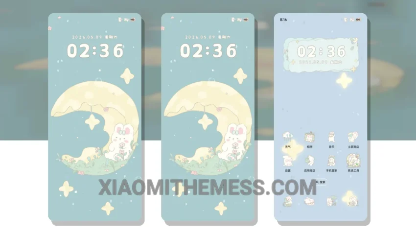 Moonlight Abode HyperOS Theme for Xiaomi and Redmi Phones: Dark Elegance Redefined