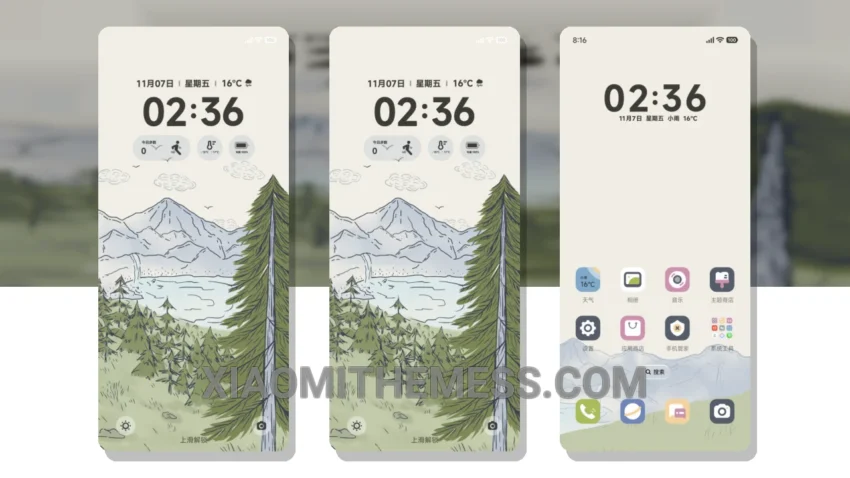 Syr Cray Cloud Tree HyperOS Theme for Xiaomi and Redmi Phones