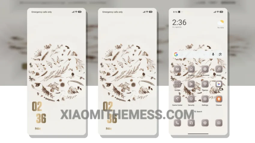 Minimal Grains HyperOS Theme for Xiaomi and Redmi Phones