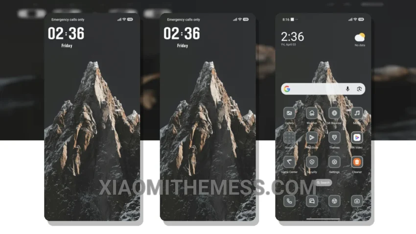 Snow Rock HyperOS Theme for Xiaomi and Redmi Phones