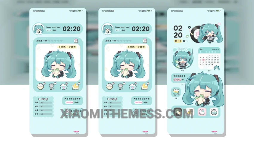 Hatsune Miku Growth Atlas: The Pastel Aesthetic HyperOS Theme With a Unique Cyberpunk Twist