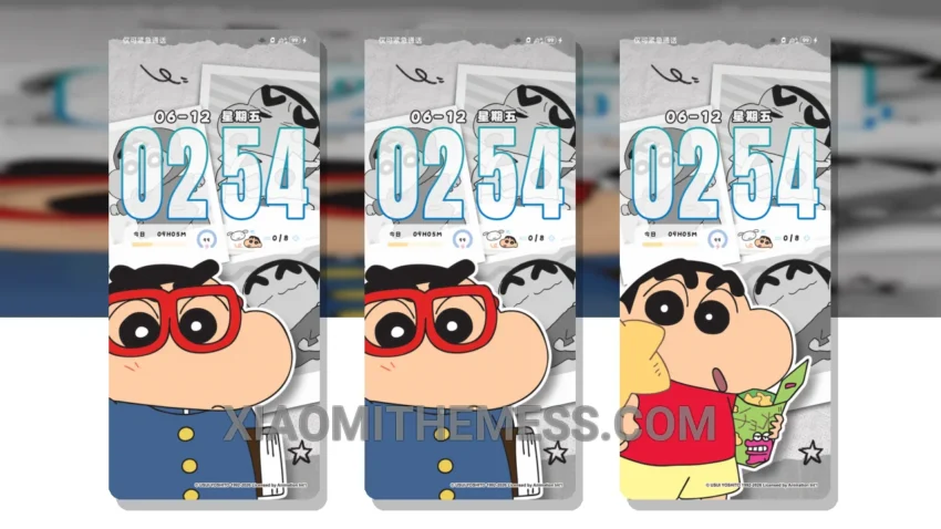 Crayon Shin-chan Photo Comic MIUI Themes for Xiaomi and Redmi Devices