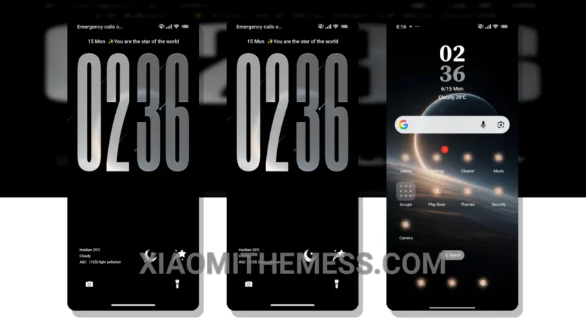 Galactic Dream: The Cosmic HyperOS Theme With a Unique Dark Twist