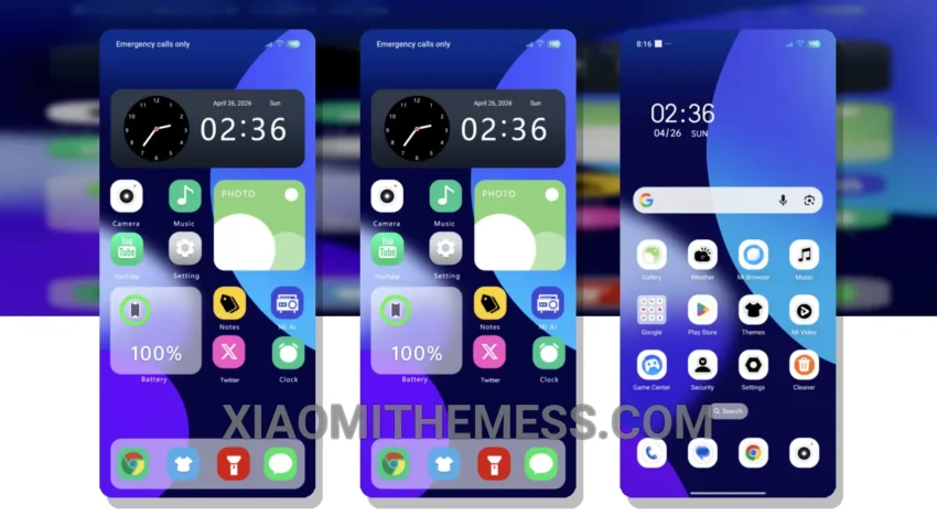 Reduced Pattern Theme for Xiaomi HyperOS: Elegant Dark Mode Experience