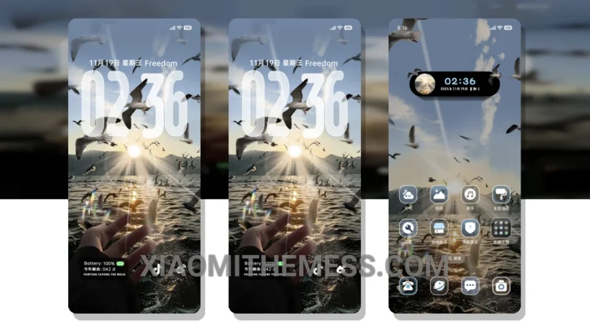 Ambient Freedom and Romance Theme for Xiaomi HyperOS