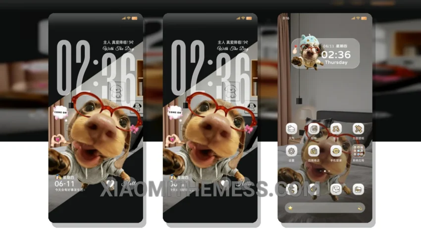 Embracing Elegance: Dark Mode ‘Flying Puppy’ MTZ Theme for Xiaomi