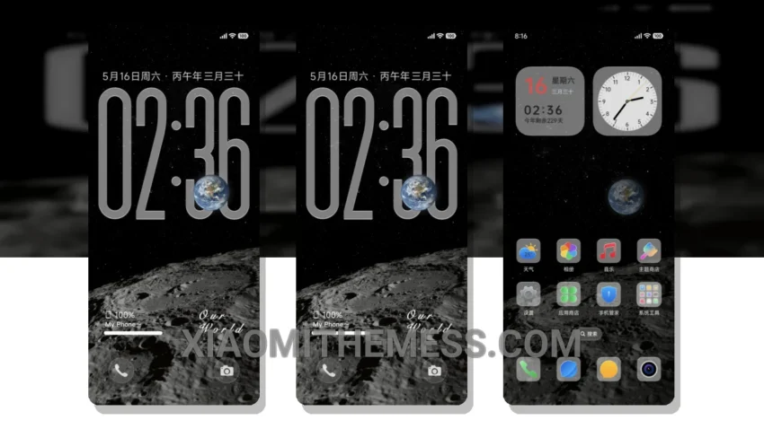 Blue Miracle: Dark, Minimalist AMOLED Theme
