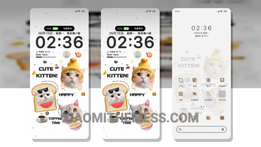 Hungry Kitty MTZ Theme MIUI Themes for Xiaomi and Redmi Devices
