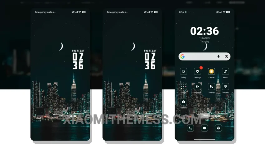 City Lights Theme: Elegant Design for Xiaomi HyperOS