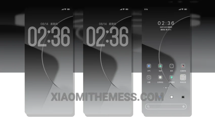 Grey Jade Stone HyperOS Theme for Xiaomi and Redmi Phones