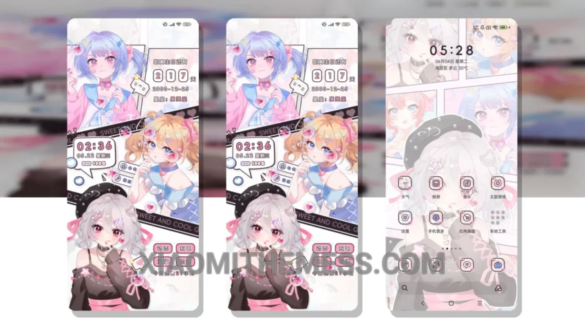 Sweet Charging Girl: Pastel Aesthetic MTZ Theme