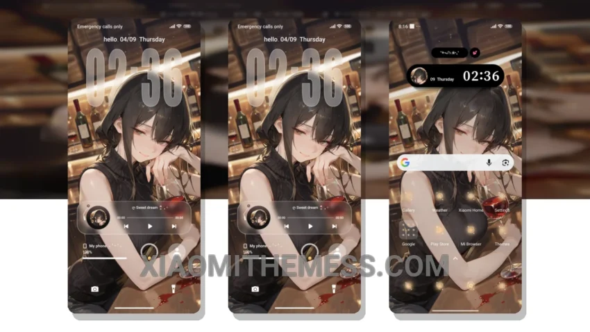 Explore the Vibrant Bar Girl Theme for Xiaomi and HyperOS