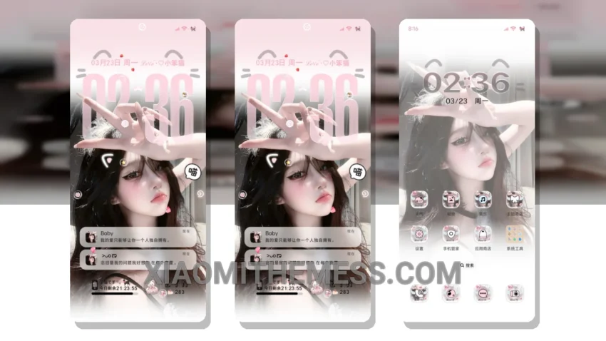 Moonlight Girl I Miss You: The Elegant Dark Mode HyperOS Theme With a Unique Pastel Twist