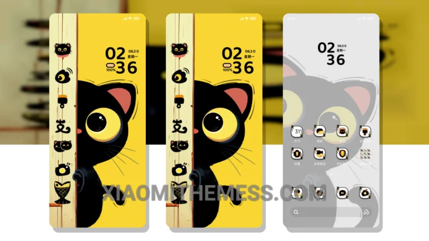 Whose Little Black Cat: The Cute HyperOS Theme With a Unique Twist