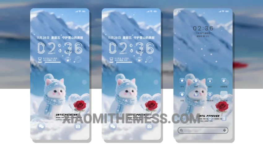 Kitty Guardian: Pastel Aesthetic Theme with Custom Control Center
