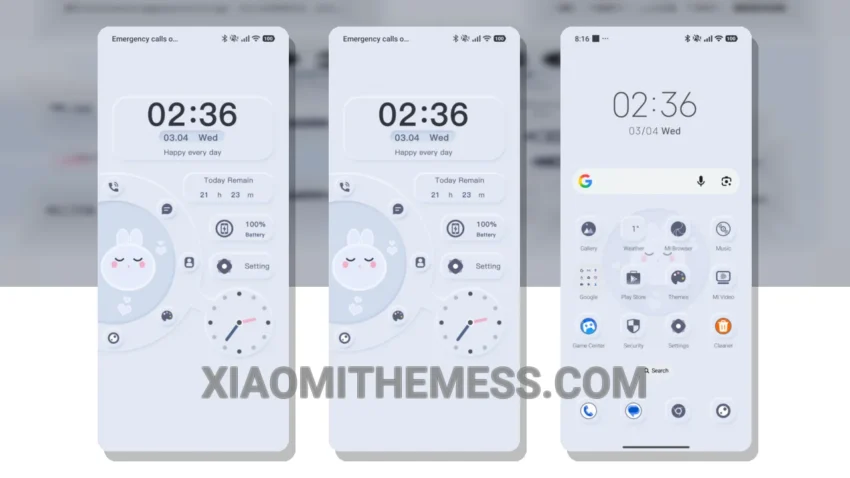 Neo Slumber Bunny: Soft Pastel Aesthetic Theme