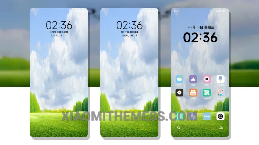 Blue Sky White Clouds HyperOS Theme for Xiaomi and Redmi Phones