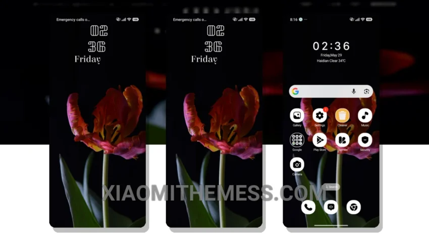 Scarlet Charm: Elegant Dark Red HyperOS Theme