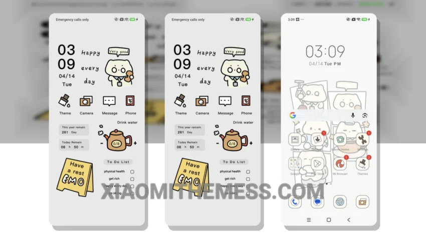 Work Kitty MIUI Themes for Xiaomi and Redmi Devices