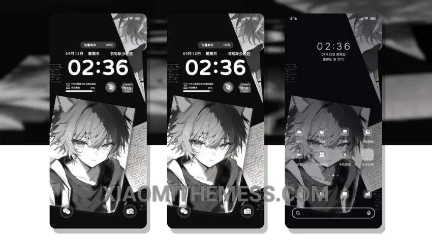Writing Youthful Madness HyperOS Theme for Xiaomi and Redmi Phones