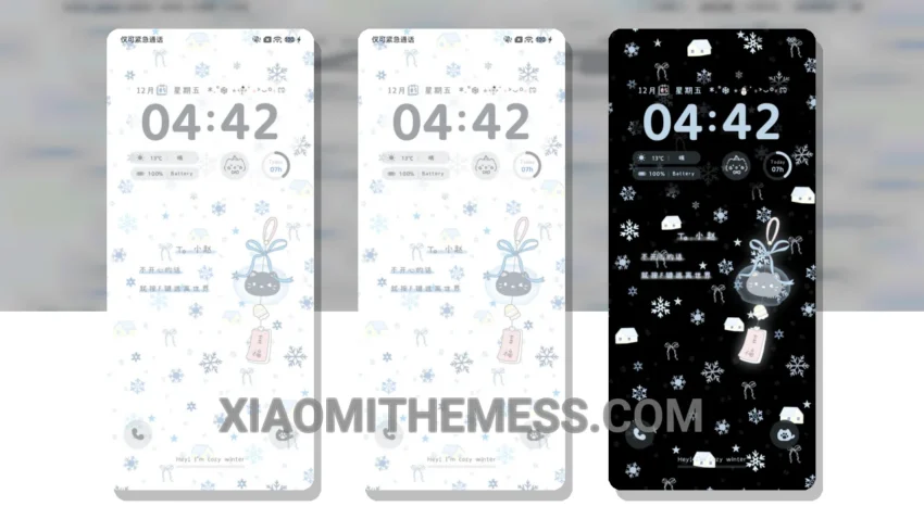 Winter Happiness Time Theme for a Stunning Dark Mode Experience