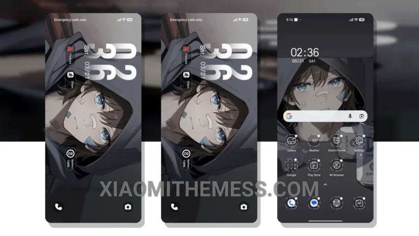 Hooded Scar Boy MIUI Themes for Xiaomi and Redmi Devices