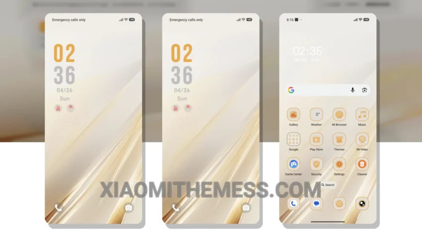 Gold Silk Glow HyperOS Theme for Xiaomi and Redmi Phones
