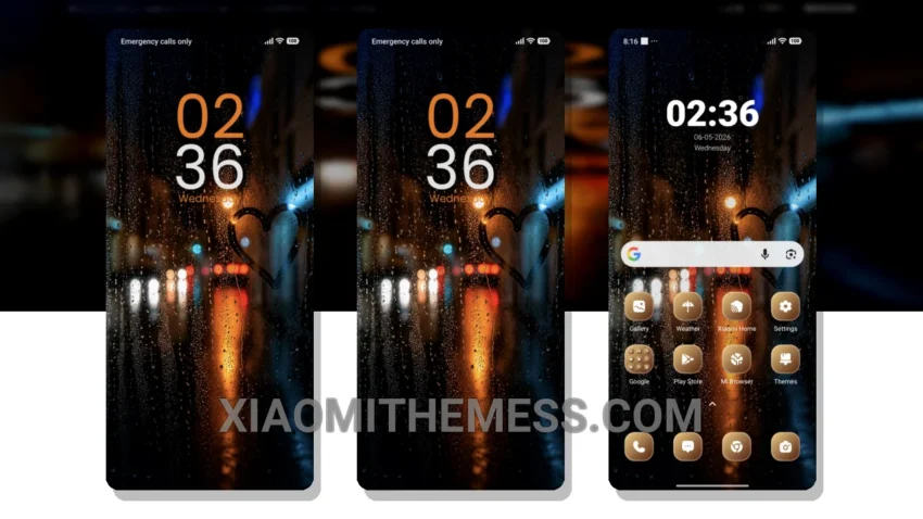 Rain Lights HyperOS Theme for Xiaomi and Redmi Phones