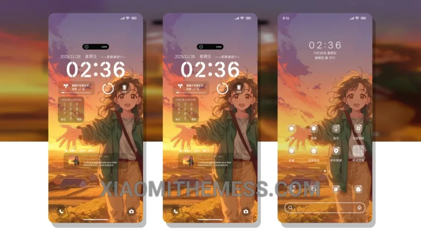Sunset Companion MIUI Themes for Xiaomi and Redmi Devices
