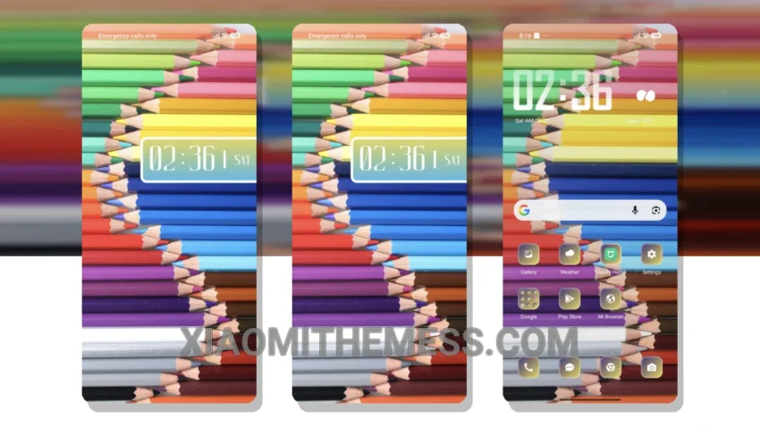 Color Pencils: A Soft Pastel Aesthetic Theme for Xiaomi and Redmi Devices