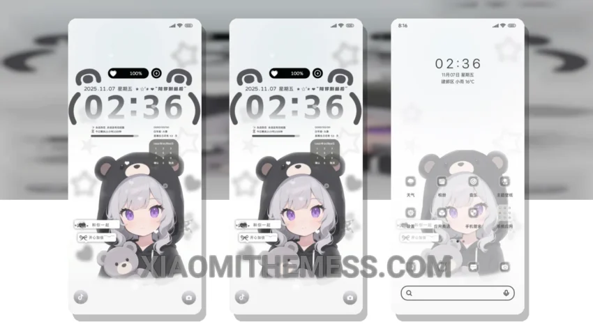 Dark Love You HyperOS Theme for Xiaomi and Redmi Phones