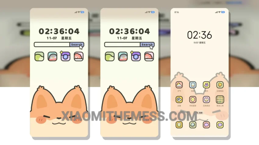 Chubby Fox HyperOS Theme for Xiaomi and Redmi Phones