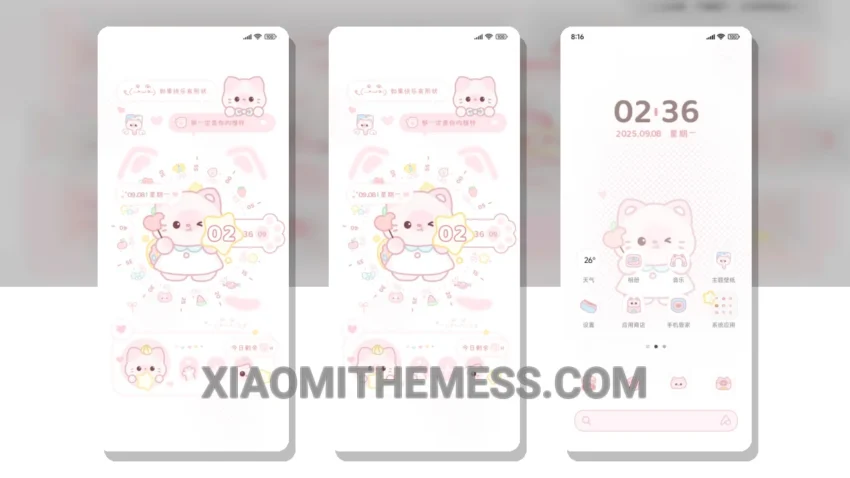 Snack Time Kitten: The Dark, Minimal HyperOS Theme With a Twist of Elegance