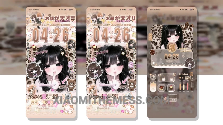 Sweet Leopard Print Girl HyperOS Theme for Xiaomi and Redmi Phones