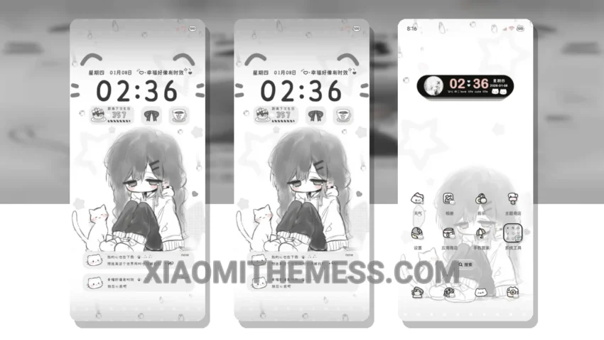 My Mood Weather Cloudy: The Dark Mode HyperOS Theme With a Unique Pastel Twist