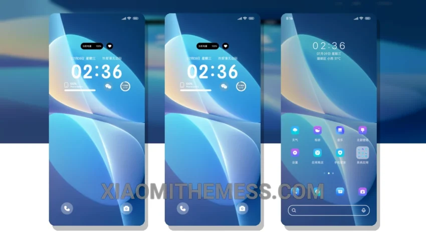 Gradual Blue Tune HyperOS Theme for Xiaomi and Redmi Phones