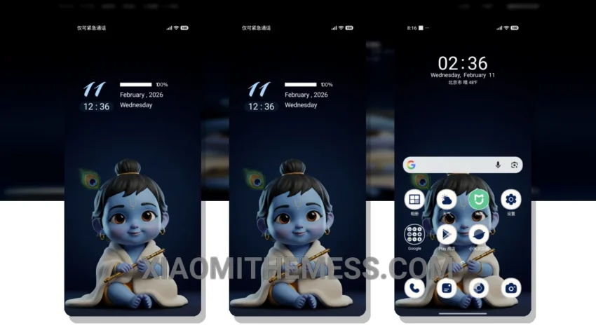 Bal Krishna HyperOS Theme: Elegant Dark Mode Optimization for Xiaomi