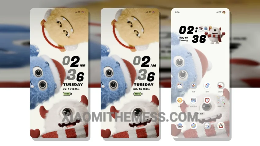 Hello Little Monster HyperOS Theme for Xiaomi and Redmi Phones