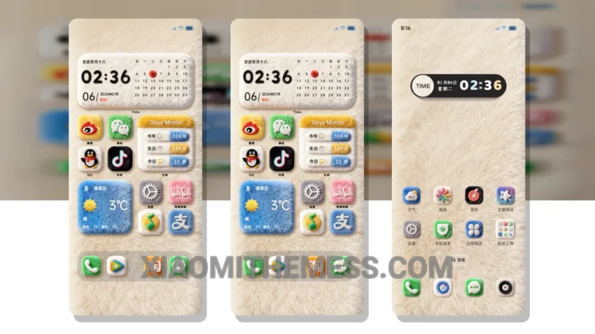 Fluffy Big Icon Component: The Whimsical Dark Mode HyperOS Theme With a Retro Twist