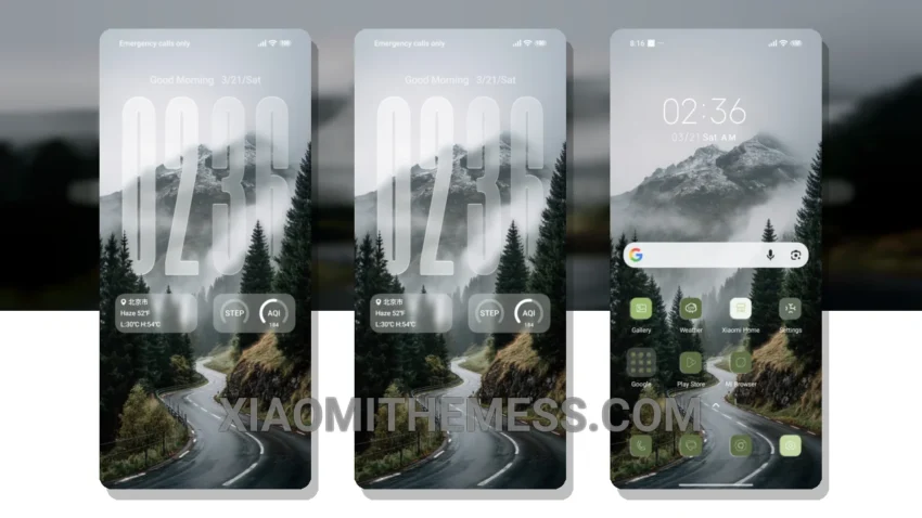 Forest HyperOS Theme: Minimalist Pastel Aesthetic for Xiaomi