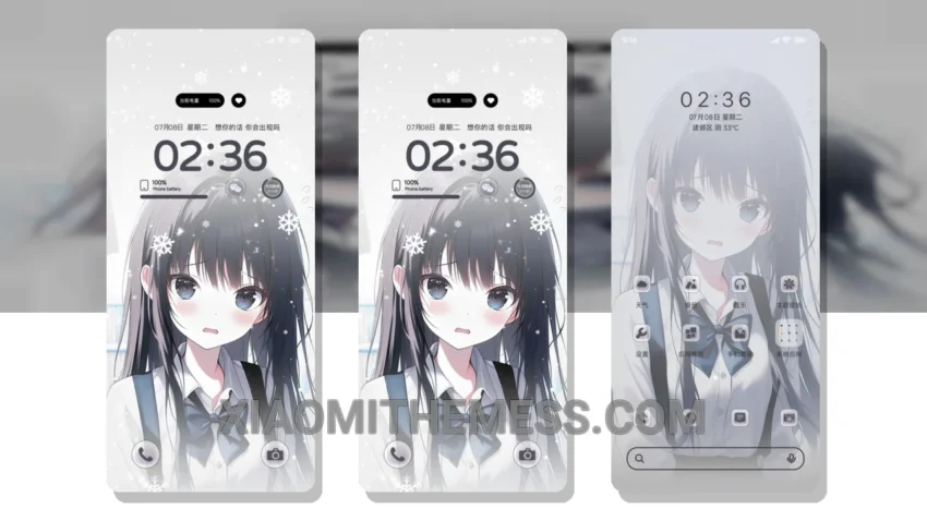 Cartoon Wait For You: A Minimal, Pastel HyperOS Theme for Xiaomi