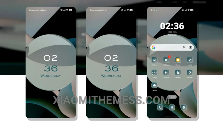 Abstract Art Theme: Elegant Dark Mode for Xiaomi HyperOS