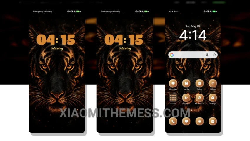 Ember Roar HyperOS Theme: Elegant Dark Mode for Xiaomi Phones