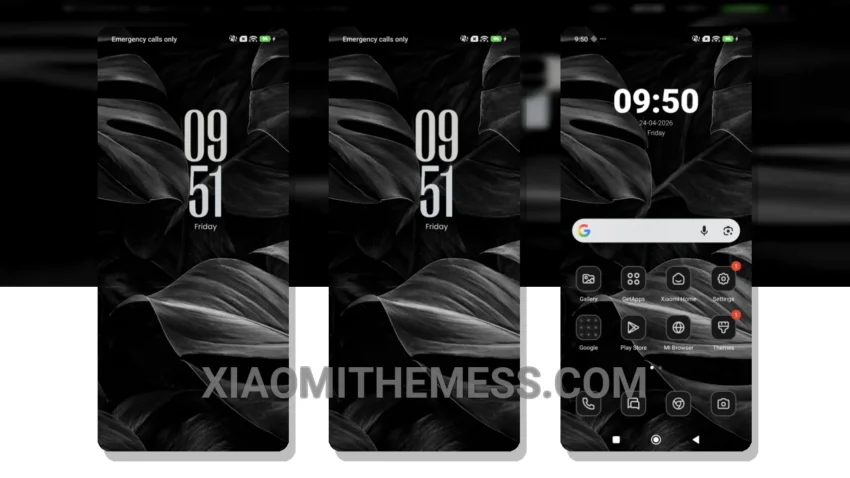 Midnight Leaves MIUI Themes for Xiaomi and Redmi Devices