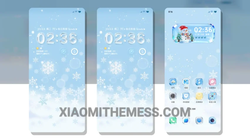 Glass Blue Frost: A Soothing Pastel Aesthetic Theme