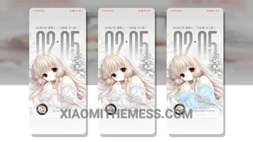 Heavy Love Angel Heart MIUI Themes for Xiaomi and Redmi Devices